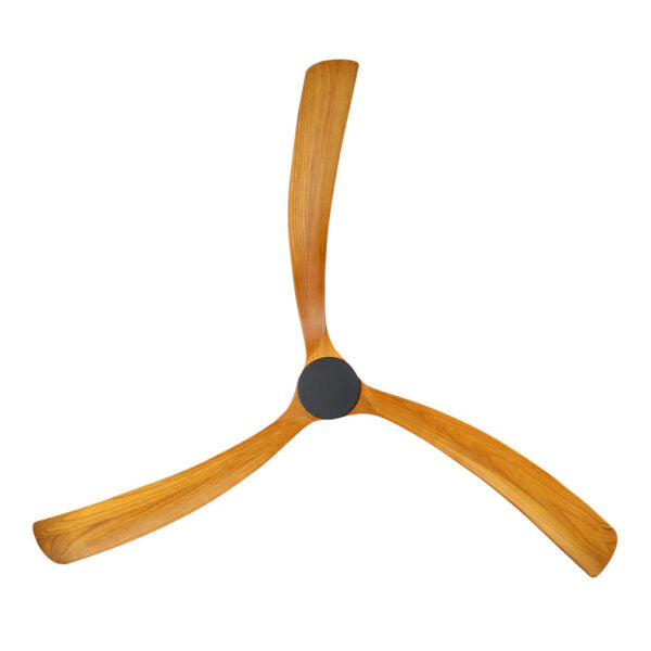 Sanctuary DC Ceiling Fan – Black with Teak Blades 92″