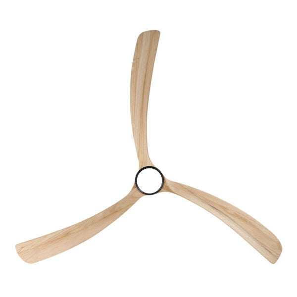 Sanctuary DC Ceiling Fan with CCT LED Light – Black with Natural Blades 92″