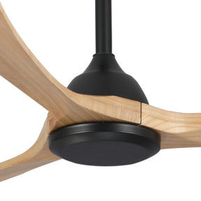 Sanctuary DC Ceiling Fan with Remote Control – Black with Natural Blades 52″