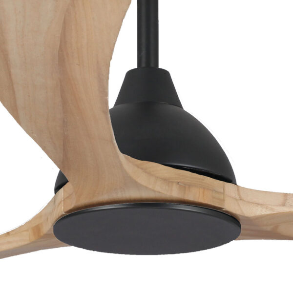 Sanctuary DC Ceiling Fan – Black with Natural Blades 70″