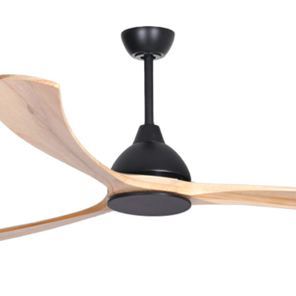 Sanctuary DC Ceiling Fan – Black with Natural Blades 92″