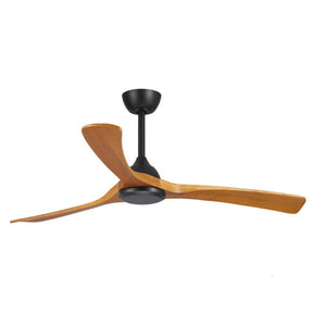 Sanctuary DC Ceiling Fan with Remote Control – Black with Teak Blades 52″
