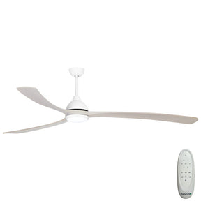 Sanctuary DC Ceiling Fan with CCT LED Light – White 92″