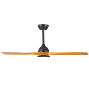 Sanctuary DC Ceiling Fan with Remote Control & CCT LED Light – Black with Teak Blades 52″