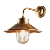 SANDHURST OUTDOOR WALL LIGHT ANTIQUE BRASS