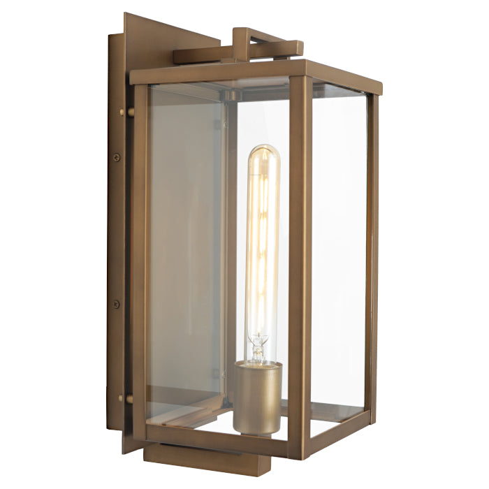 LILLE 1LT EXTERIOR WALL LIGHT AGED BRASS