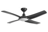 Nextgen DC Matt Black 122cm (48”) with Matt Black Blades with 18w CCT LED Light