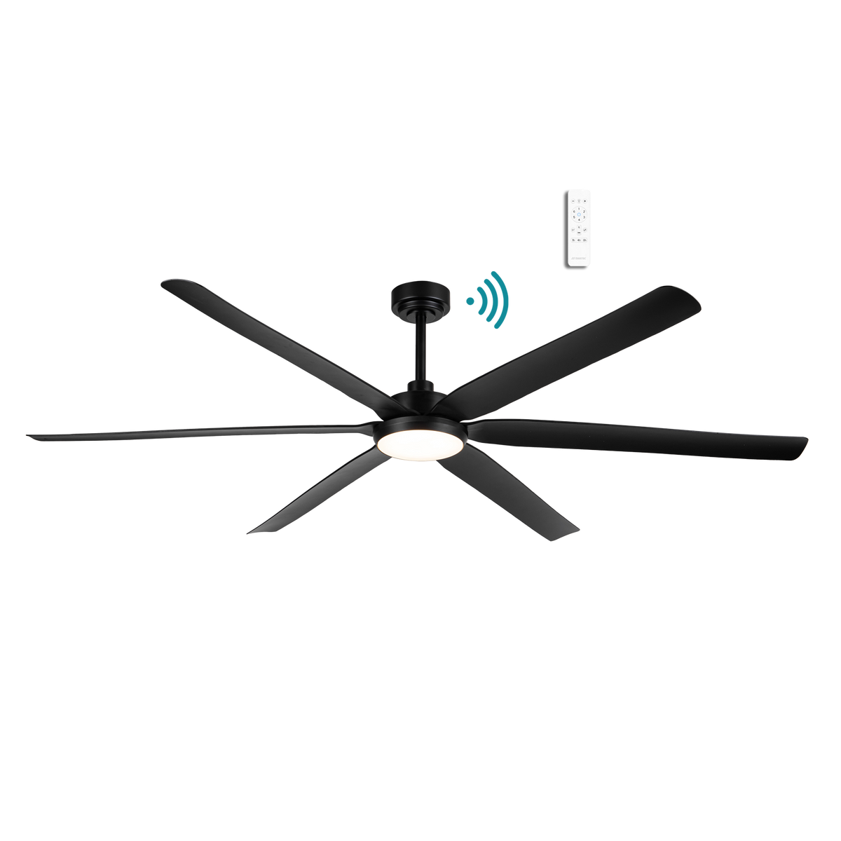 Osprey DC All ABS WIFI & Remote Control Ceiling Fan Motor Only with Variable Dim 24w CCT LED Light Matt Black