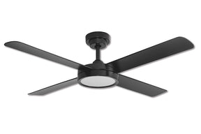 Pinnacle 3 Matt Black 132cm (52”) with 18w CCT LED Light