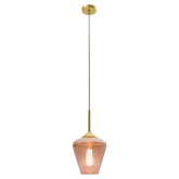 Ribbon Ribbed Glass Pendant Small Ø230 Clear