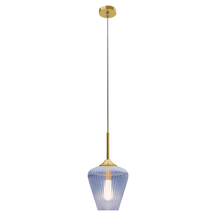 Ribbon Ribbed Glass Pendant Small Ø230 Clear