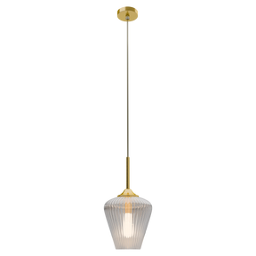 Ribbon Ribbed Glass Pendant Small Ø230 Clear