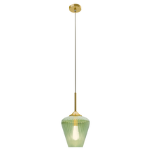 Ribbon Ribbed Glass Pendant Small Ø230 Clear
