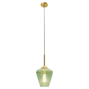 Ribbon Ribbed Glass Pendant Small Ø230 Clear