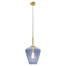 Ribbon Ribbed Glass Pendant Medium Ø280 Clear
