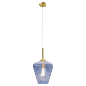 Ribbon Ribbed Glass Pendant Medium Ø280 Clear