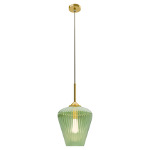 Ribbon Ribbed Glass Pendant Medium Ø280 Clear