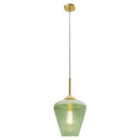 Ribbon Ribbed Glass Pendant Medium Ø280 Clear