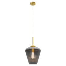 Ribbon Ribbed Glass Pendant Medium Ø280 Clear