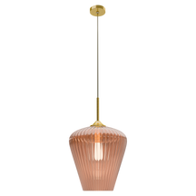 Ribbon Ribbed Glass Pendant Large Ø360 Clear