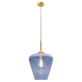 Ribbon Ribbed Glass Pendant Large Ø360 Clear