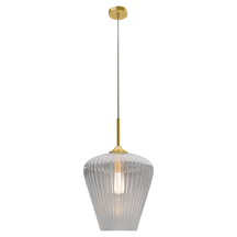Ribbon Ribbed Glass Pendant Large Ø360 Clear