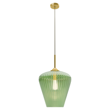 Ribbon Ribbed Glass Pendant Large Ø360 Clear