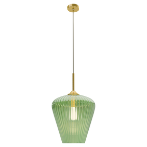 Ribbon Ribbed Glass Pendant Large Ø360 Clear