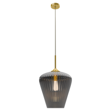 Ribbon Ribbed Glass Pendant Large Ø360 Clear
