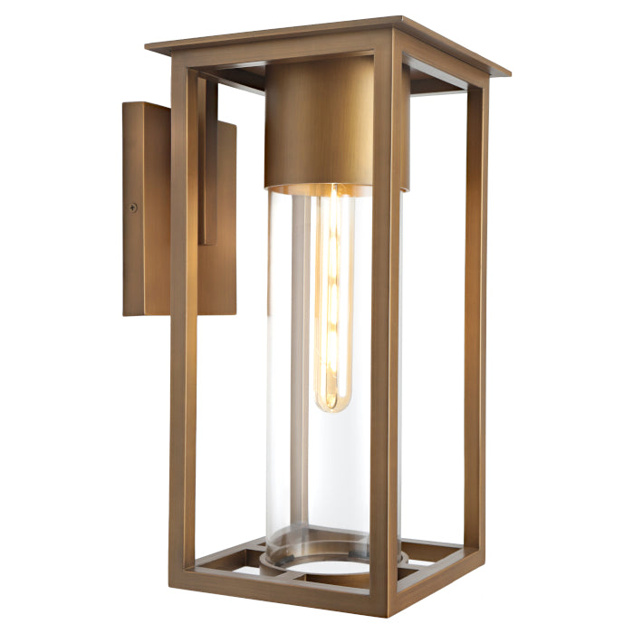 RYDE 1LT EXTERIOR WALL LIGHT AGED BRASS