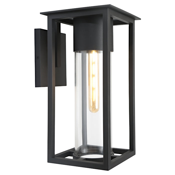 RYDE 1LT EXTERIOR WALL LIGHT BLACK
