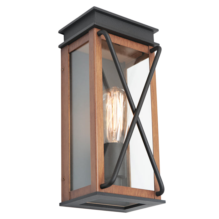 SICILY 1LT EXTERIOR WALL LIGHT BLACK