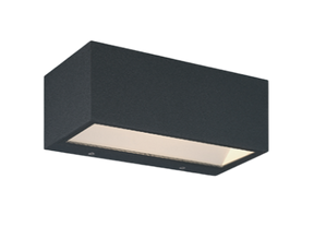 Wall Light 15w/tc Rectangular Bk