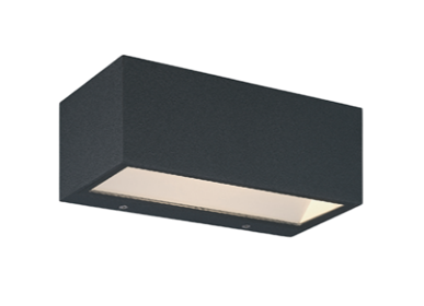 Wall Light 15w/tc Rectangular Bk