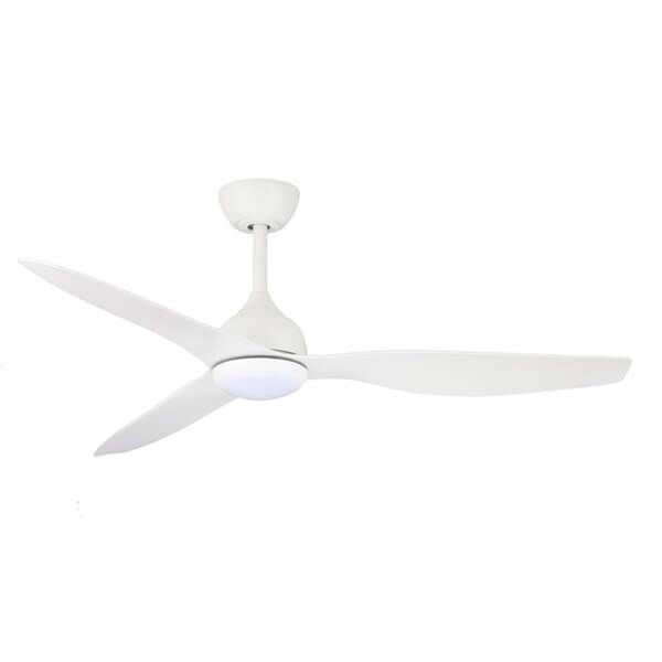 Eco Style DC Ceiling Fan with Remote Control & CCT LED – White 52″