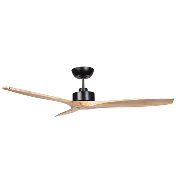 Wynd DC Ceiling Fan with Remote & Handcrafted Natural Timber Blades – 54″
