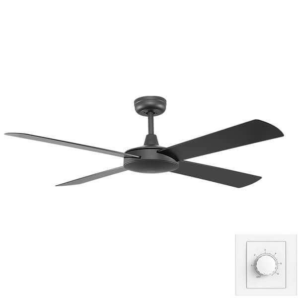 Fanco Eco Silent Deluxe Abs - 56 142cm - Wall Control - No Light - Ceiling Fan - Lux Lighting