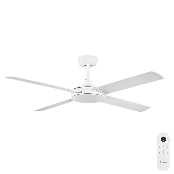 Fanco Eco Silent Deluxe Abs - 52 132cm - BLACK - Smart Remote - Cct Led - Ceiling Fan - Lux Lighting